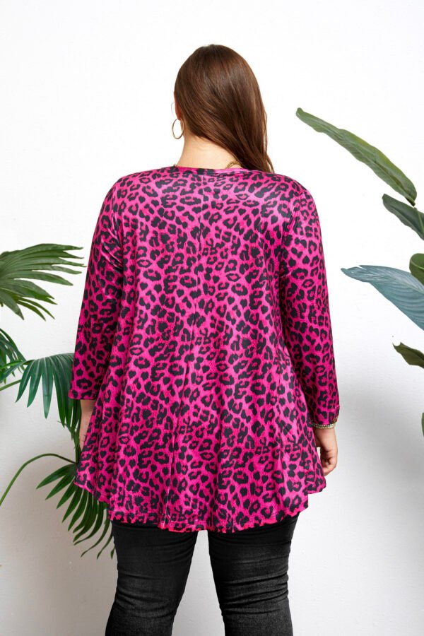 Womens Tunic Tops 3/4 Sleeve Plus Size Crew Neck Swing Flare Loose Fit T-Shirt Blouses to Wear with Leggings - Image 9